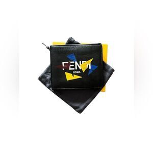 FENDI Bug's Eye Monster Bifold Leather Wallet